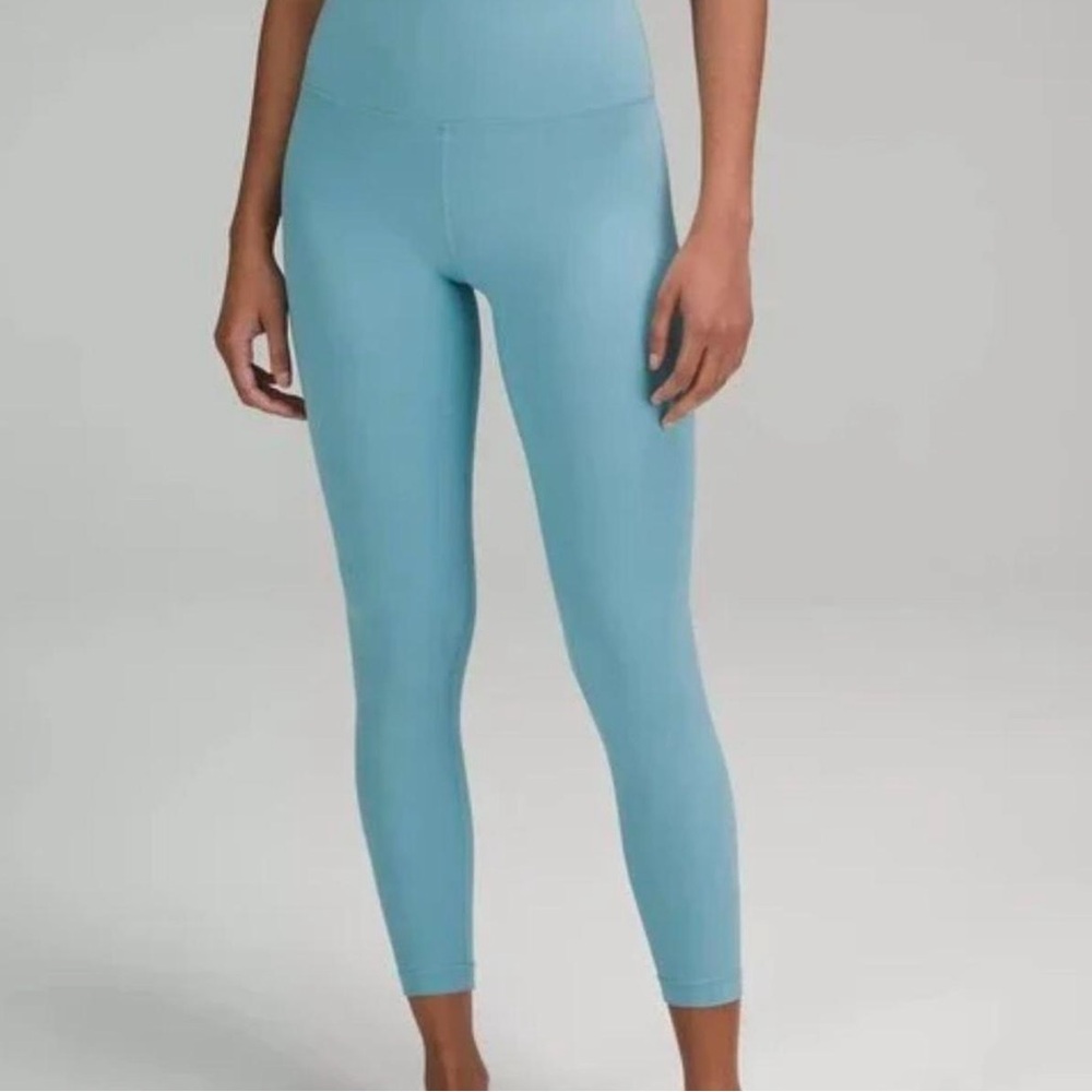 Teal Blue Lululemon high-waisted leggings